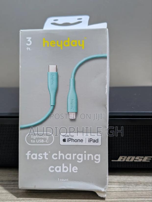 Heyday 3' Ft Lightning to Usb-C Round Fast Charging Cable · Photo 8