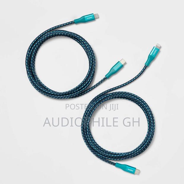 Heyday 6' Lightning to Usb-C Braided Cable 2pk - Ocean Teal · Photo 3