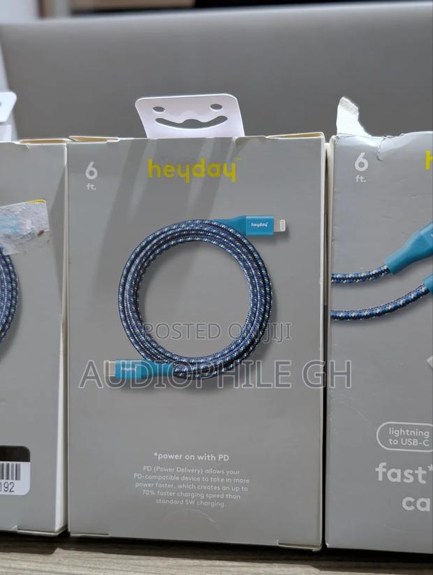 Heyday 6' Lightning to Usb-C Braided Cable 2pk - Ocean Teal · Photo 5