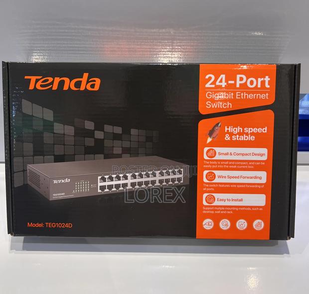 Tenda 24 Port Gigabit Switch Unmanaged Rackmount Teg1024d · Photo 1