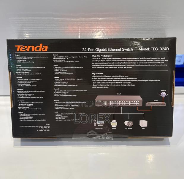 Tenda 24 Port Gigabit Switch Unmanaged Rackmount Teg1024d · Photo 2