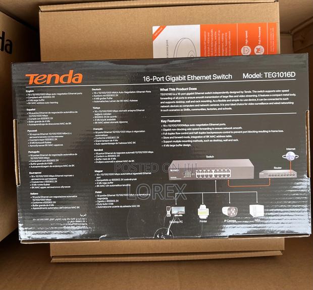 Tenda 16 Port Gigabit Switch Unmanaged Teg1016d · Photo 2