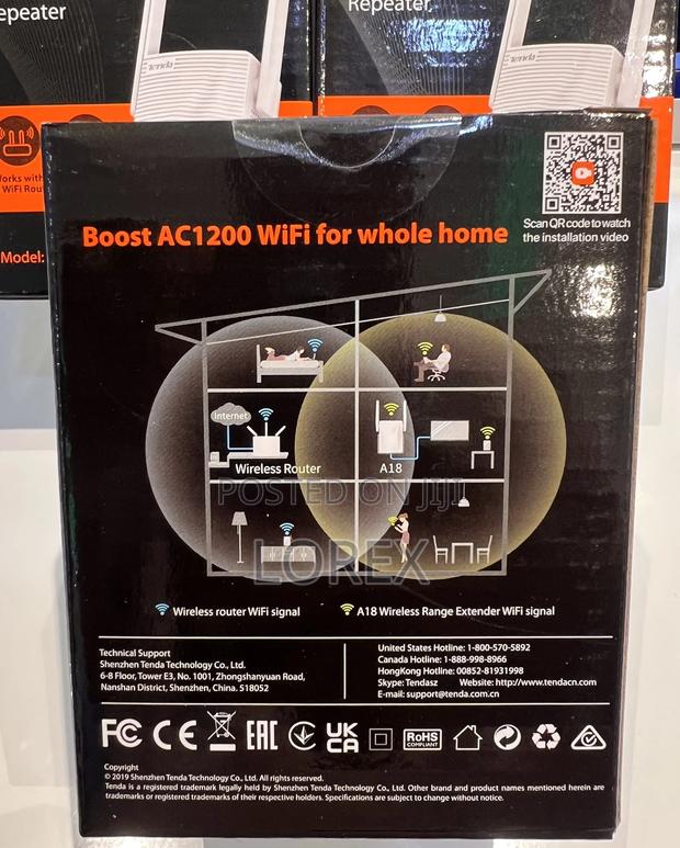 Tenda Ac1200 Wifi Range Extender Gigabit Wifi Repeater A18 · Photo 2