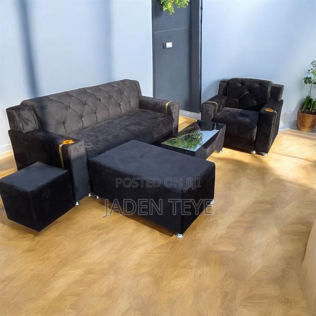 Black Fabric Sofa (Free Delivery) · Photo 1