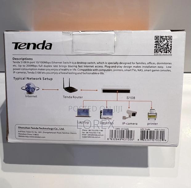 Tenda 8 Port 10/100mbps Network Desktop Switch S108 · Photo 2
