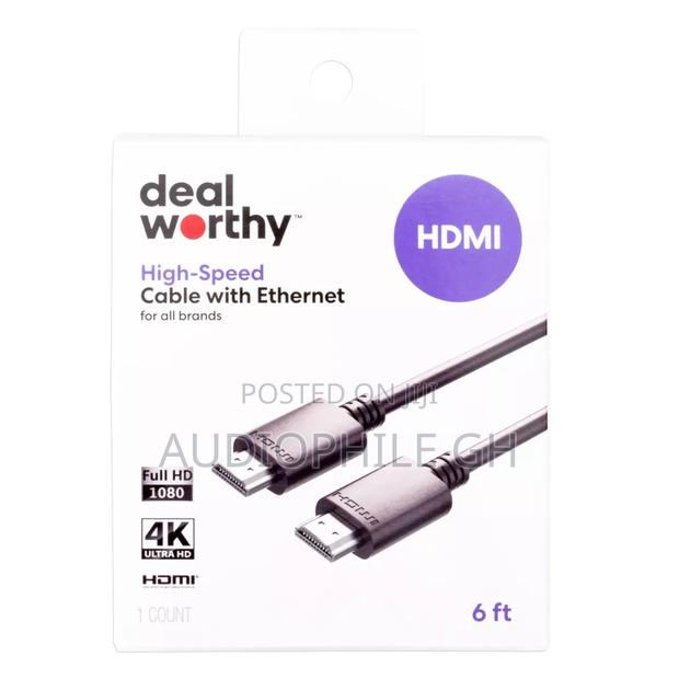 Dealworthy 6 Ft Hdmi High Speed Cable With Ethernet Cable · Photo 1