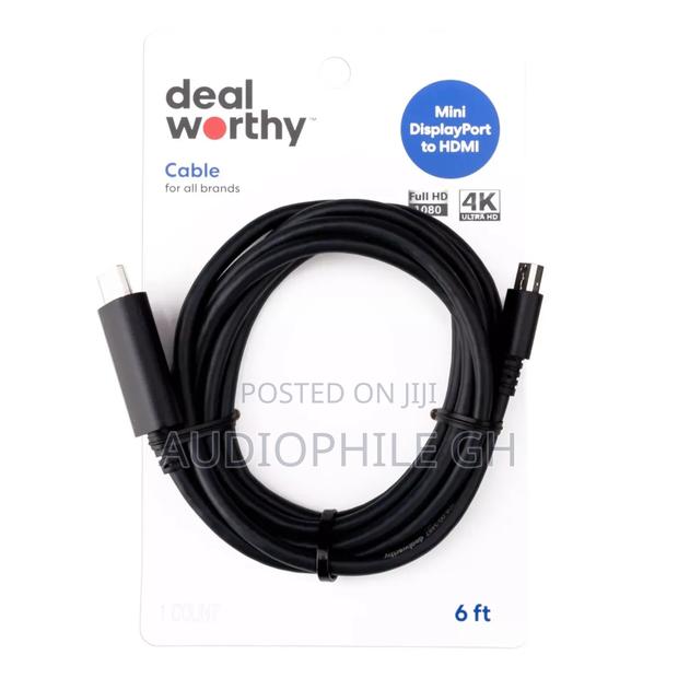 Dealworthy 6 Ft Mini Display Port to Hdmi Cable · Photo 1