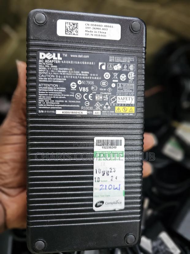 Original Dell Big Pin Charger 210 Watts · Photo 1