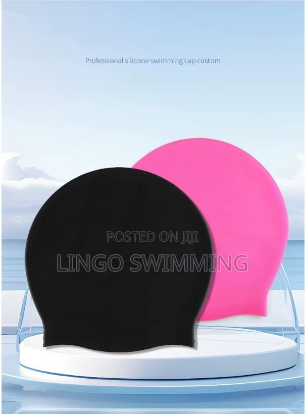 Swimming Cap Extra Large (Xl Black Pink) 100% Waterproof · Photo 4