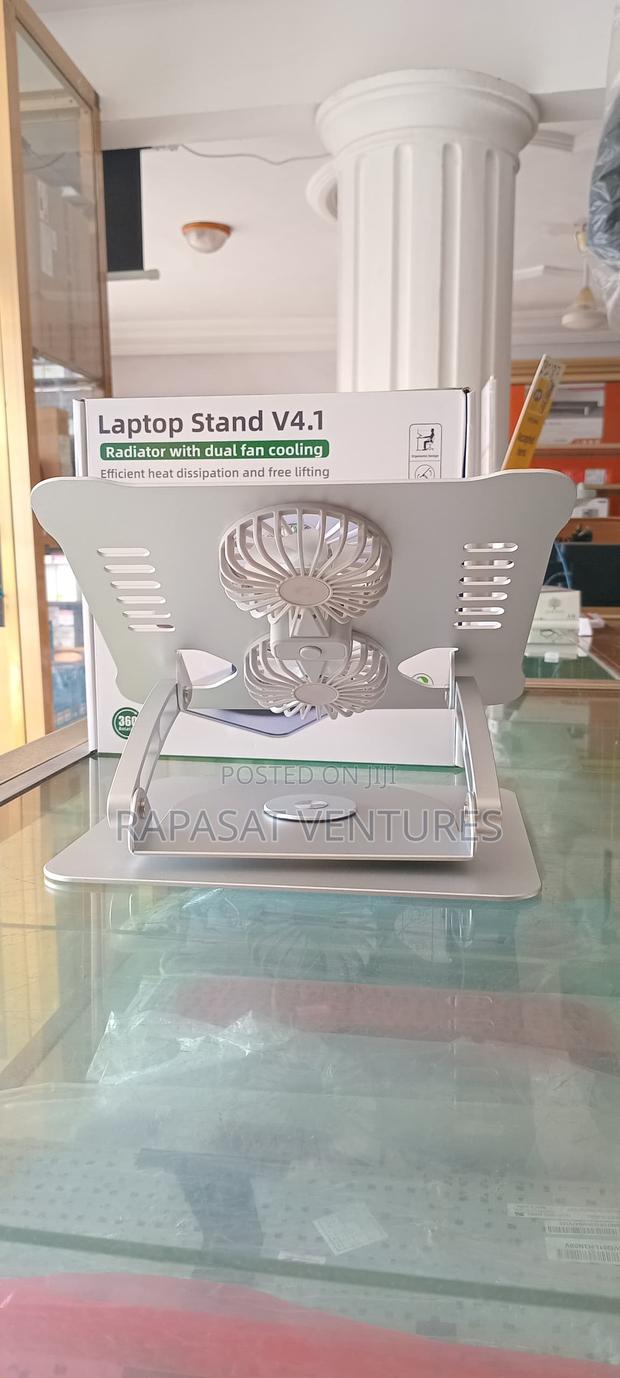 Laptop Rotating Stand With Dual Fan Cooling · Photo 1