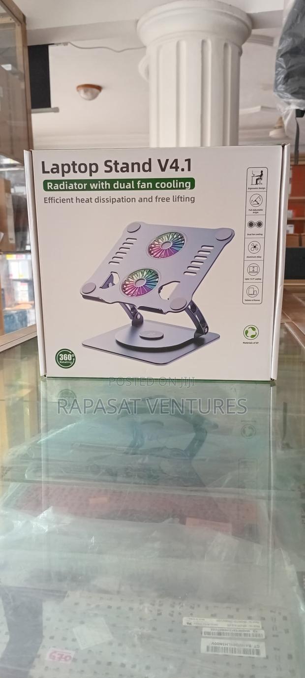 Laptop Rotating Stand With Dual Fan Cooling · Photo 3