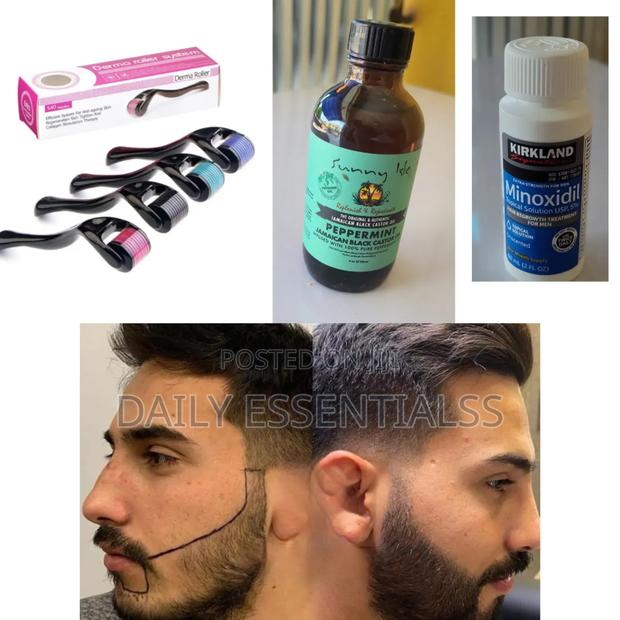 Complete Hair Beard Set:Kirkland,Peppermint Derma Roller · Photo 1