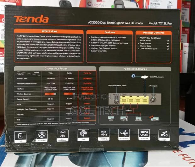 Tenda Ax3000 Dual Band Gigabit Wifi 6 Router · Photo 3