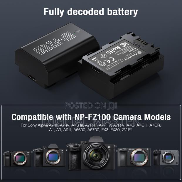 Powerextra 2 Pack Sony Np-fz100 Battery 2500mah (Usb-c) · Photo 6