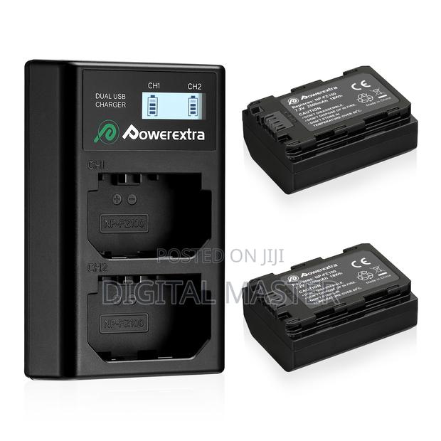 Powerextra 2 Pack Sony Np-fz100 Battery 2500mah · Photo 1