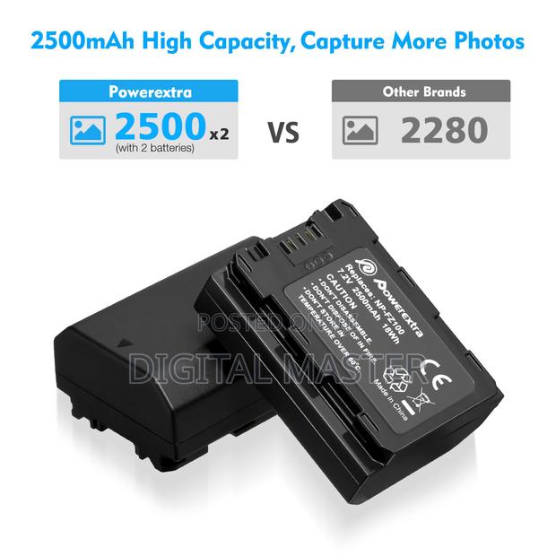 Powerextra 2 Pack Sony Np-fz100 Battery 2500mah · Photo 2