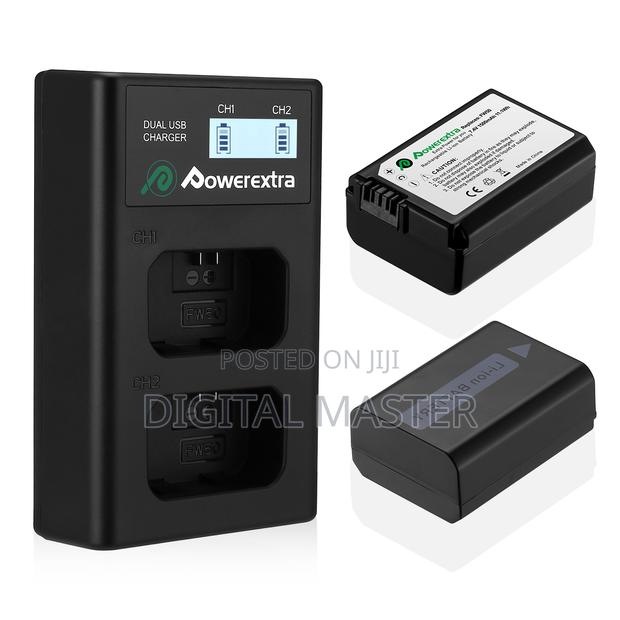 Powerextra Np-Fw50 Battery Smart LCD Display Dual Charger · Photo 1