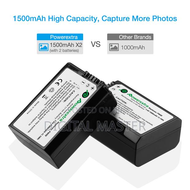 Powerextra Np-Fw50 Battery Smart LCD Display Dual Charger · Photo 3