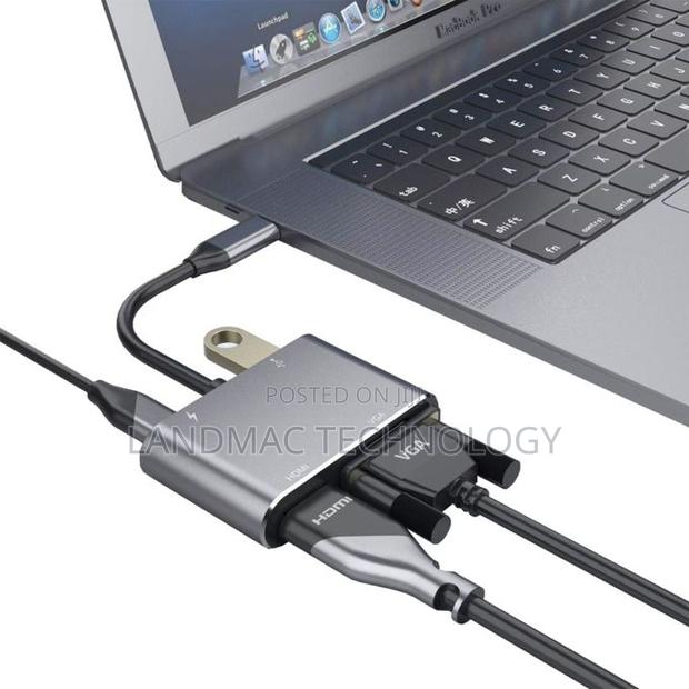 Type -C Hdmi Vga Converter Usb 3.0 Adapter- 87w - Grey · Photo 1