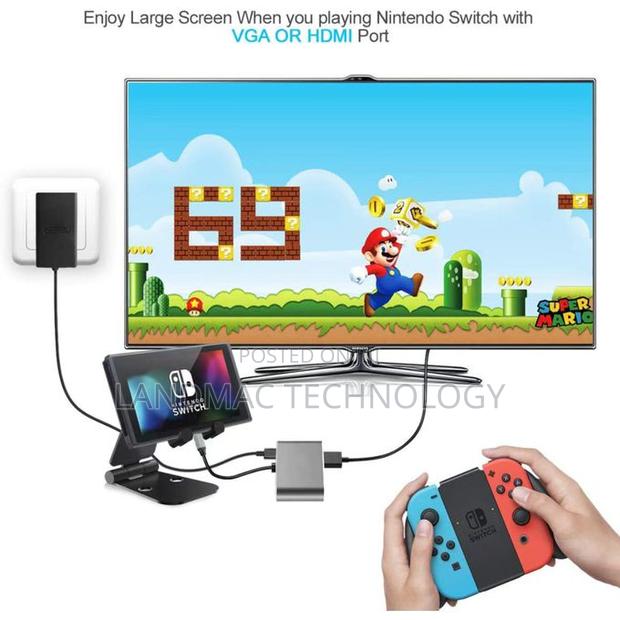 Type -C Hdmi Vga Converter Usb 3.0 Adapter- 87w - Grey · Photo 6