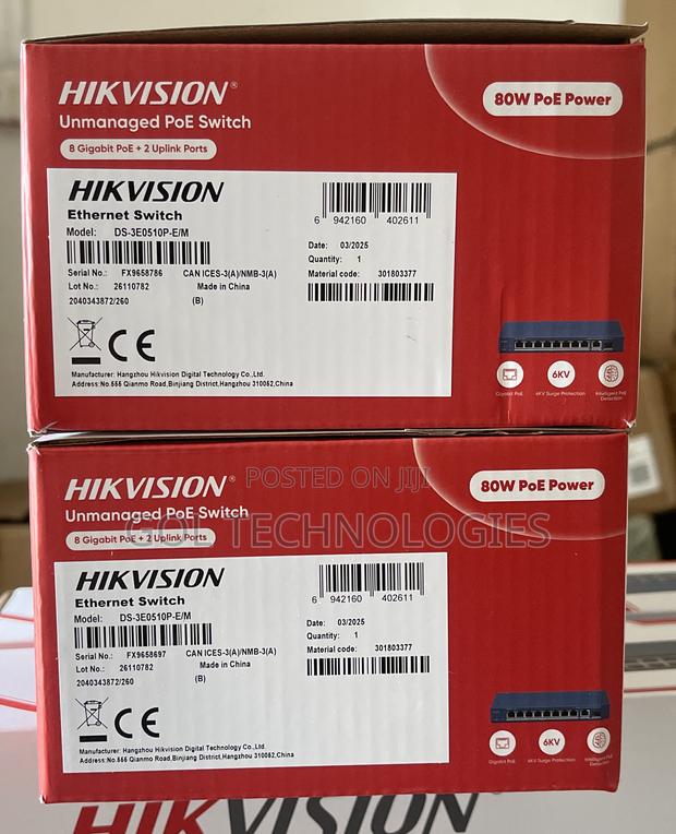 Hikvision Unmanaged Poe Switch Ds-3e0510p Ethernet Switch · Photo 3