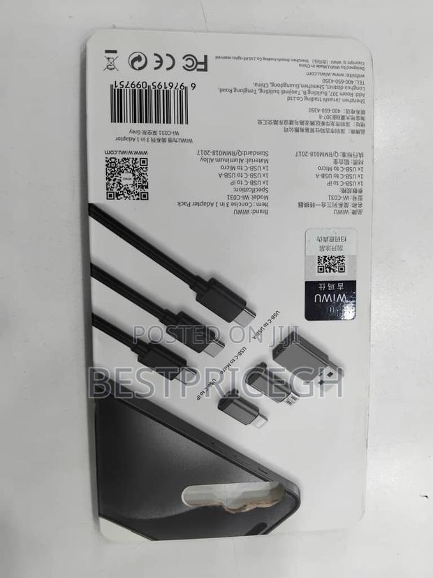 Wiwu Concise 3-in-1 Adapter Pack Grey · Photo 2