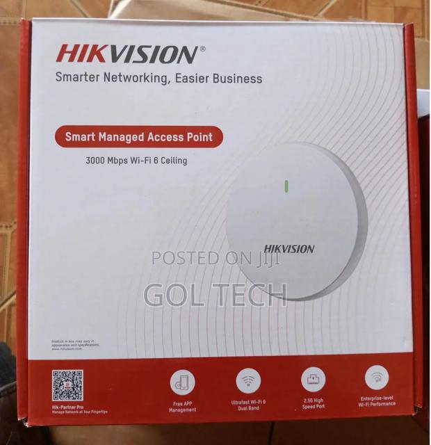 Hikvision Smart Managed Access Point 3000mbps Wifi 6 Ceiling · Photo 1