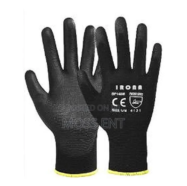 Irona Gloves Pu Polyester Black 10 Inch Xl - Iro-130-b · Photo 1