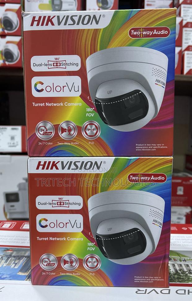 Hikvision 6mp Dual Lens Stitched Wide Angle Colorvu Ip Cam · Photo 1