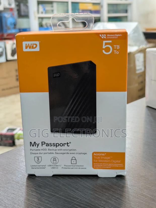 Wd 5tb My Passport USB 3.2 Gen 1 External Hard Drive · Photo 1