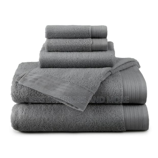 Hotel Style 100% Cotton 6-Piece Towel Set, Charcoal Sky · Photo 1