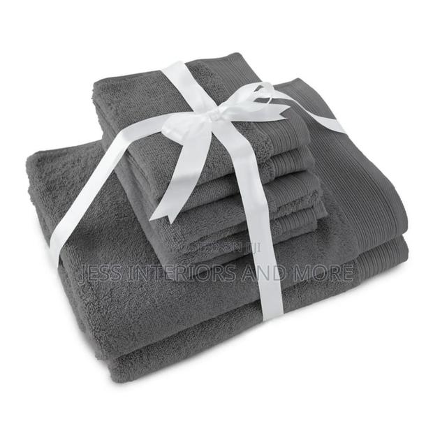 Hotel Style 100% Cotton 6-Piece Towel Set, Charcoal Sky · Photo 2
