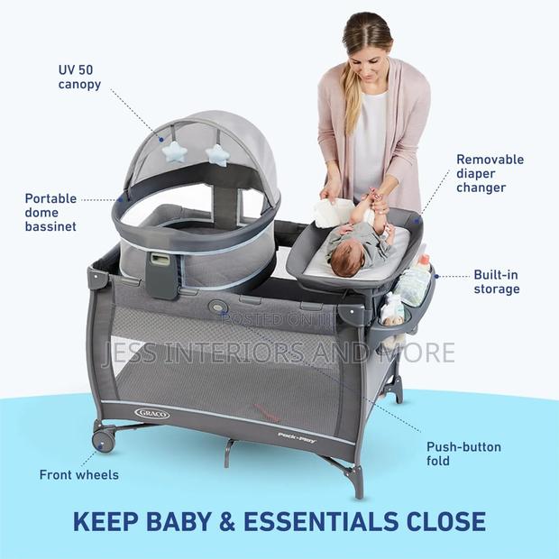 Baby Cot (Graco Pack 'N Play Dome Lx Playard Travel Crib) · Photo 3