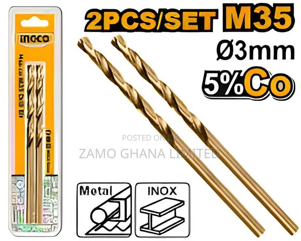 HSS-Co M35 Drill Bit 3mm 2pcs Set - DBT · Photo 1