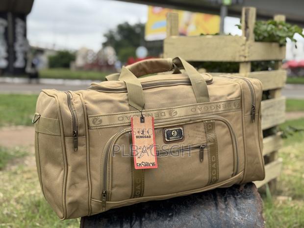 Brown Khaki Traveling Duffel Bag · Photo 2