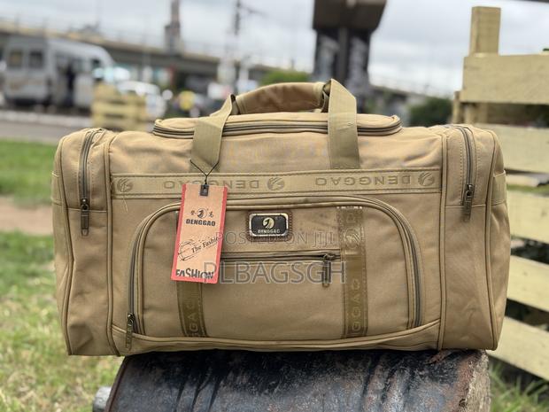 Brown Khaki Traveling Duffel Bag · Photo 1