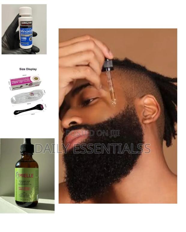 Complete Hair Beard Regrowth Pack Mielle,Kirkland Roller · Photo 1