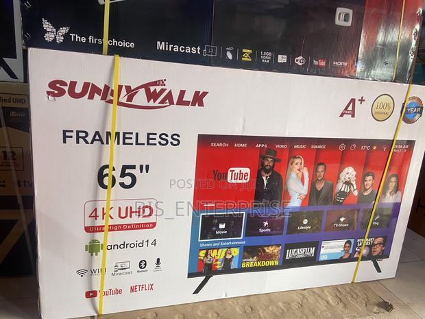 Sunny Walk Frameless 65” Smart Android Uhd