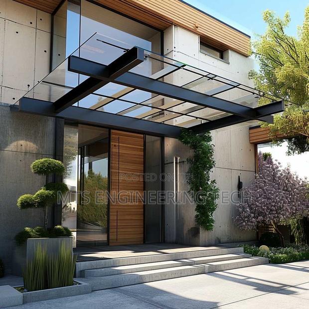 Modern Metal Shades With Polycarbonate Roofing · Photo 5