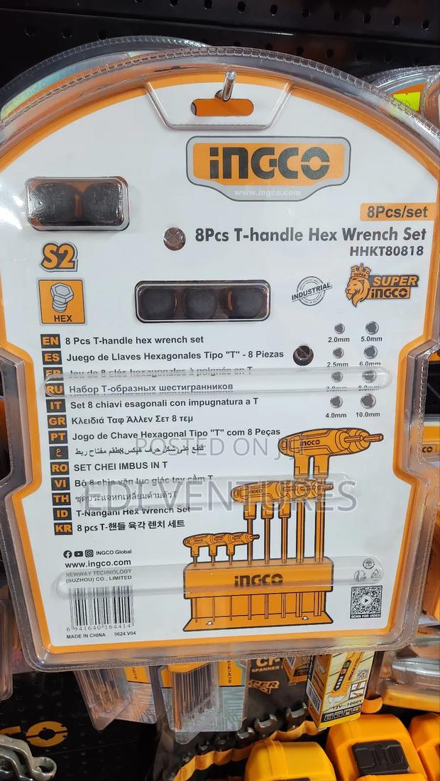 Ingco 8 PCS T Handle Hex Wench Set. Comfortable Grip · Photo 2