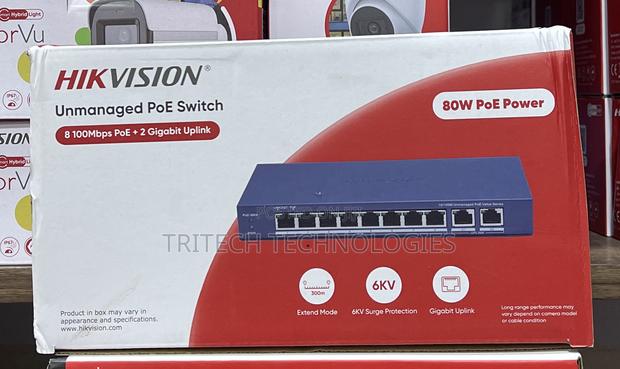 Hikvision 8port Unmanaged Poe Switch Ds-3e0310p-E/M(b) · Photo 1