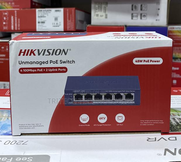 Hikvision 4port Unmanaged Poe With 2 Uplink Ds-3e0106p-E/M · Photo 3