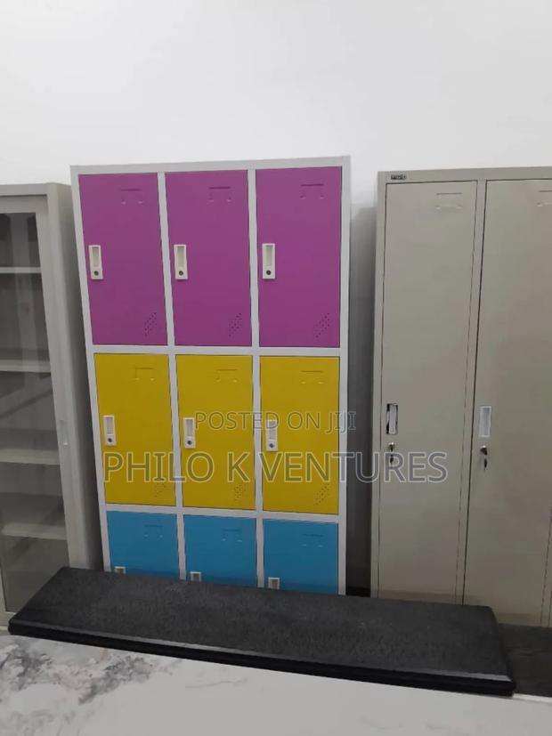 Multicoloured Metal Cabinet With 9doors · Photo 1