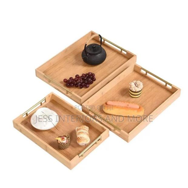 Bamboo Serving Trays 3pcs · Photo 2