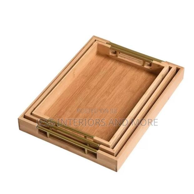 Bamboo Serving Trays 3pcs · Photo 3