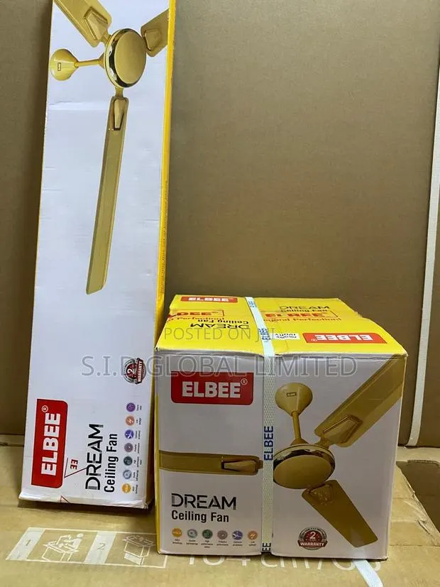 Elbee Dream Ceiling Fan Ivory Double Ball Bearing · Photo 1