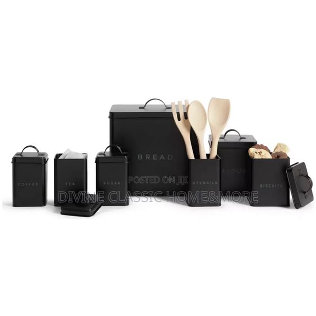 Habitat 7 Piece Carbon Steel Storage Set - Black · Photo 1