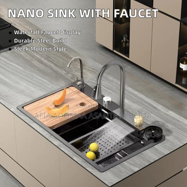 Intelligent Stainless Steel Waterfall Sink