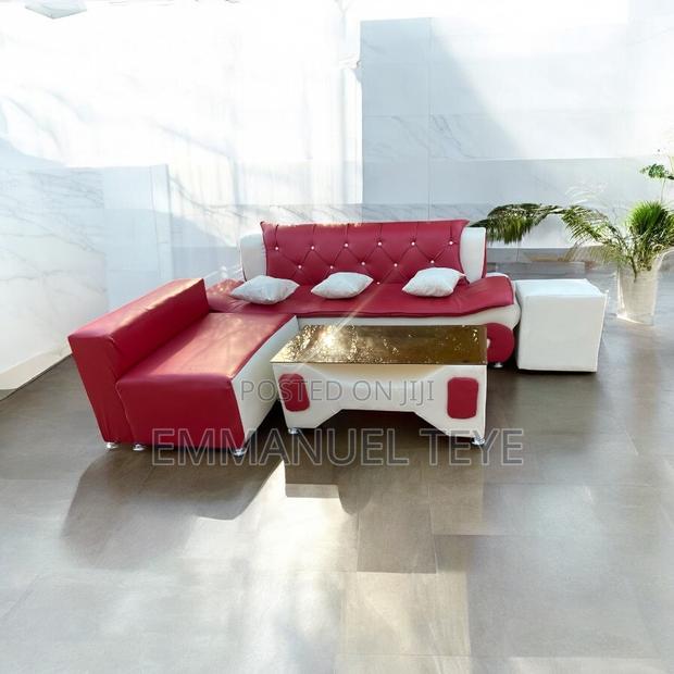 Wine and Cream 3 in Sofa Set With E Buck Rest