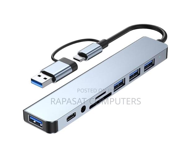 2-in-8 Usb a Usb C to 8-Ports Hub · Photo 1